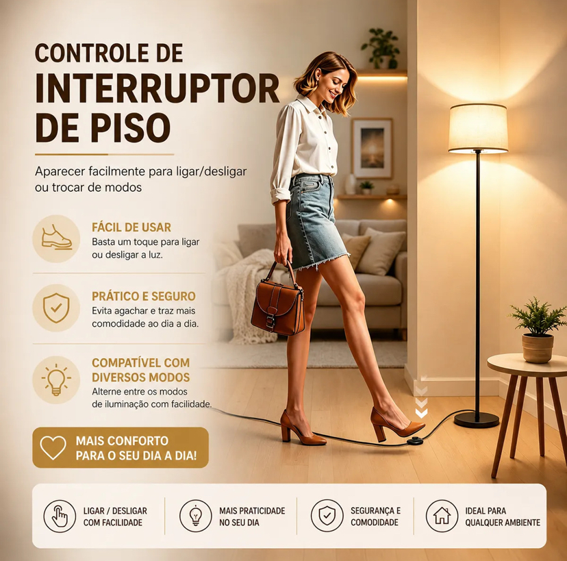 Controle de piso da Luminária de Chão Moderna